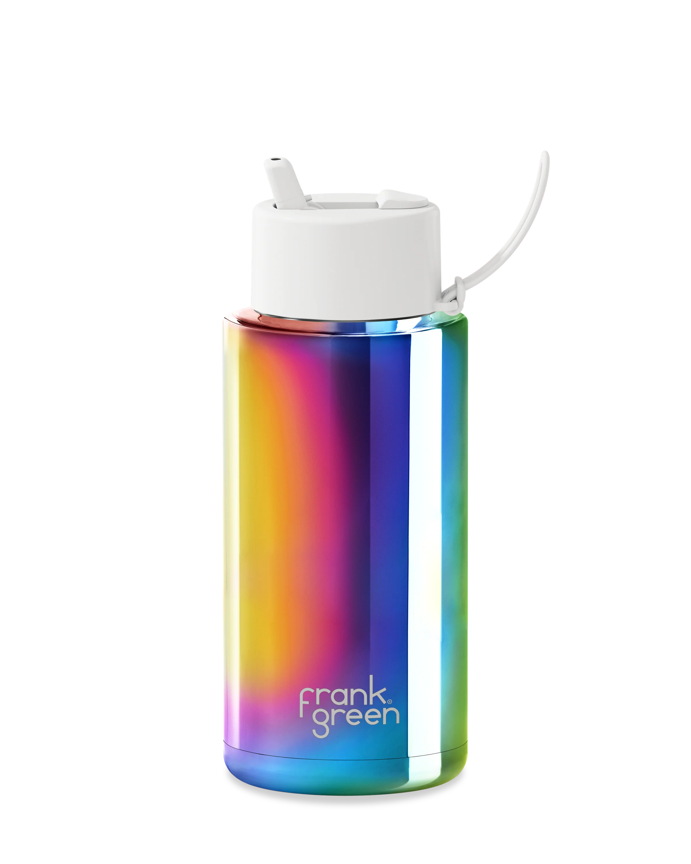 Ceramic Reusable Bottle - 34oz / 1,000ml - Chrome Rainbow