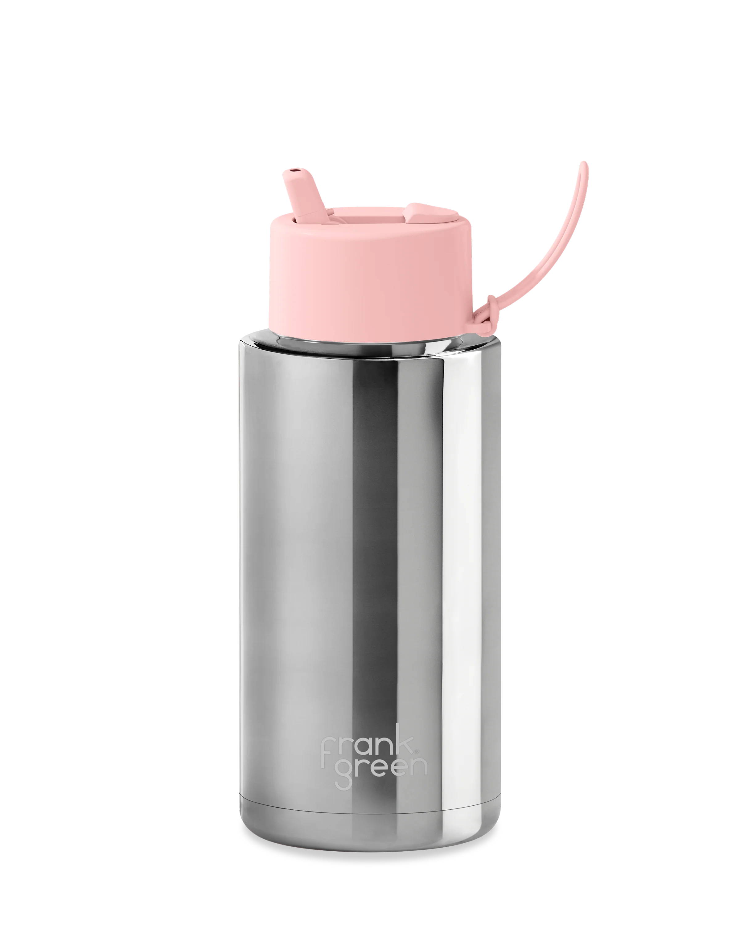 Ceramic Reusable Bottle - 34oz / 1,000ml - Chrome Silver
