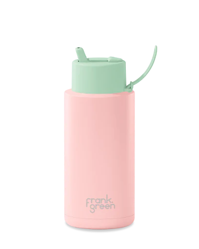 Customisable Ceramic Reusable Bottle (for Gift Sets) - 34oz / 1,000ml - Blushed / Mint Gelato